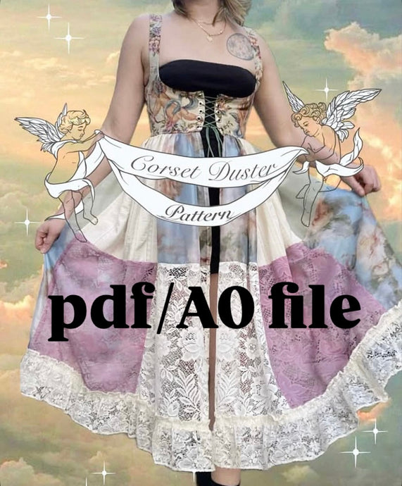 corset duster pattern PDF/A0 FILE