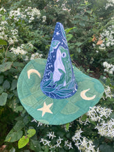 Load image into Gallery viewer, froggy witch hat (blue)