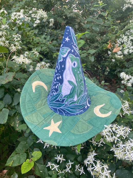 froggy witch hat (blue)