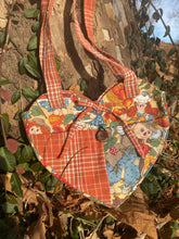 Load image into Gallery viewer, raggedy heart bag