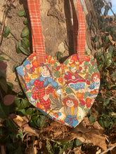 Load image into Gallery viewer, raggedy heart bag