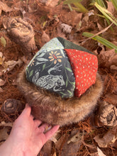 Load image into Gallery viewer, calico frog quilt hat LARGE