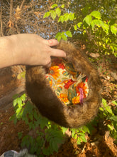 Load image into Gallery viewer, floral cat quilt hat SMALL