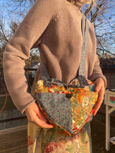 Load image into Gallery viewer, raggedy heart crossbody